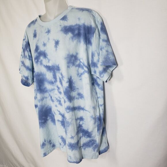 Original Use Womens T Shirt Size Large Blue Tie Dye Tee Short Sleeve Crew Neck - Picture 4 of 8